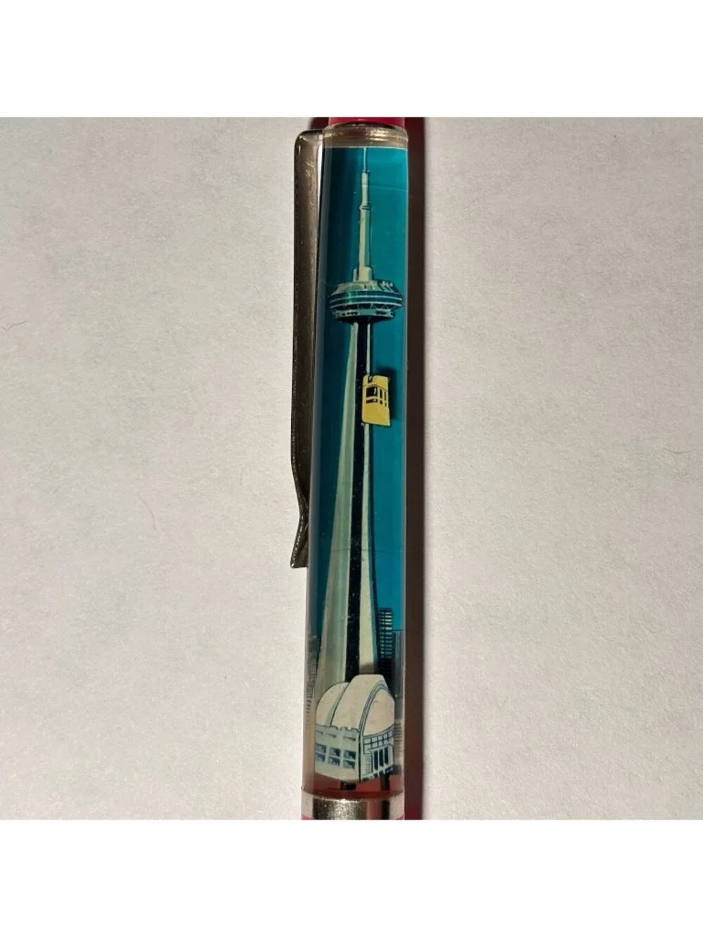 Toronto Canada Floaty Pen CN Tower Elevator Car Moves Souvenir Promo Vintage
